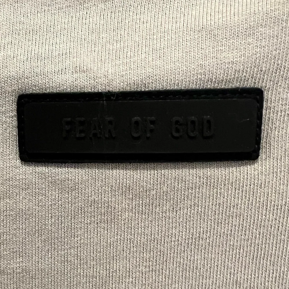 Fear of God Essentials | Kids V Neck T-Shirt | Color 'Seal' | Youth 6/7
